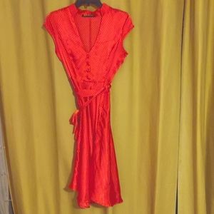 Vintage Mystic Red Polkadot Dress. Sz 4.